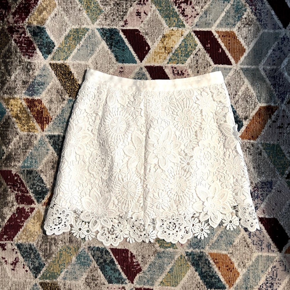 Topshop White Mini Skirt